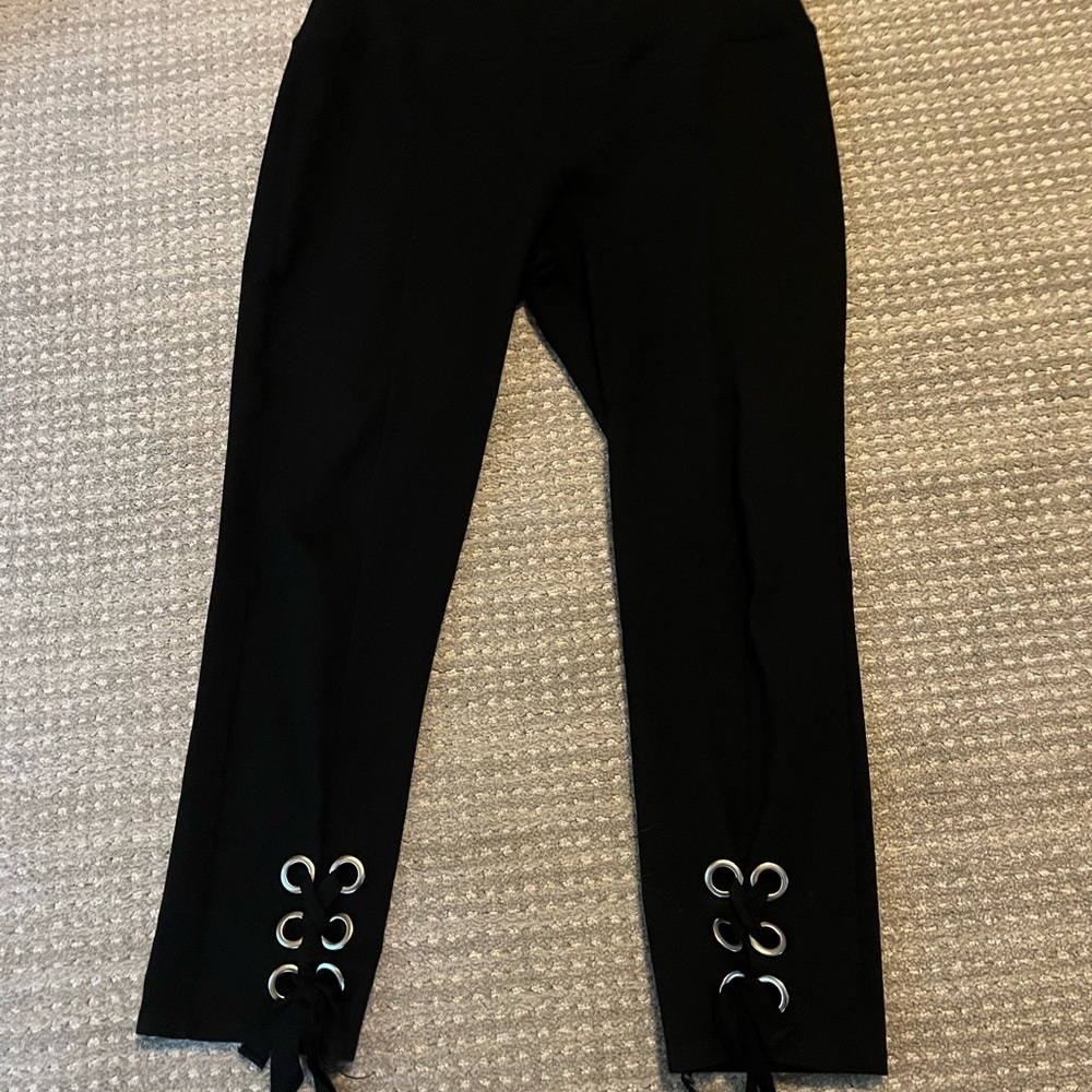 Athena Marie Black Lace-Up Leggings